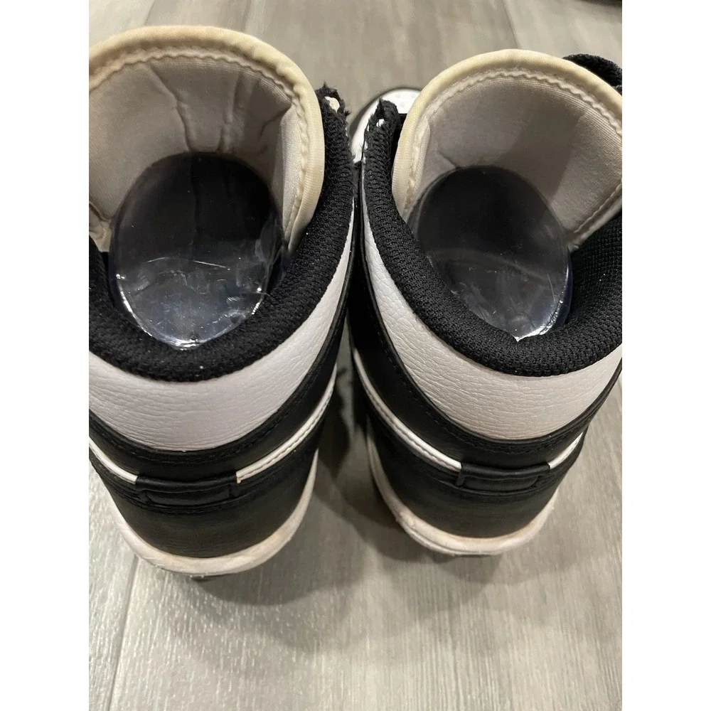 Air Jordan 1 Mid TD Panda Football Cleats Shoes Mens 7 US Black/White